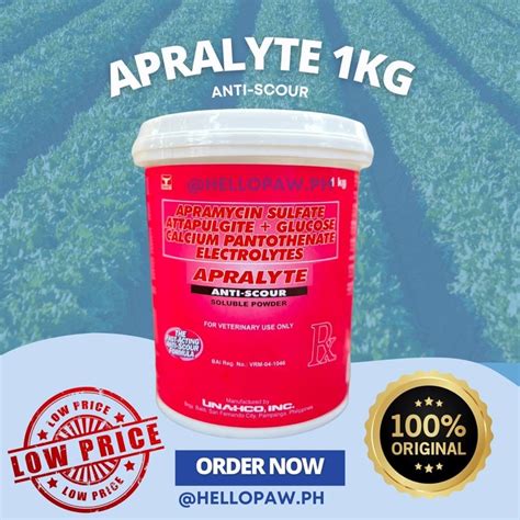 apralyte|Apralyte 1kg Anti scour Soluble Powder .